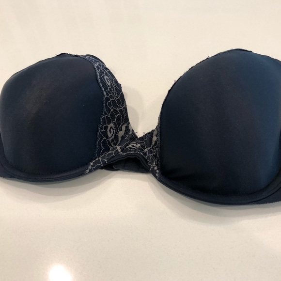 3/$25 Warner's No Side Effects Bra “Midnight Blue” size 34D - Picture 7 of 13